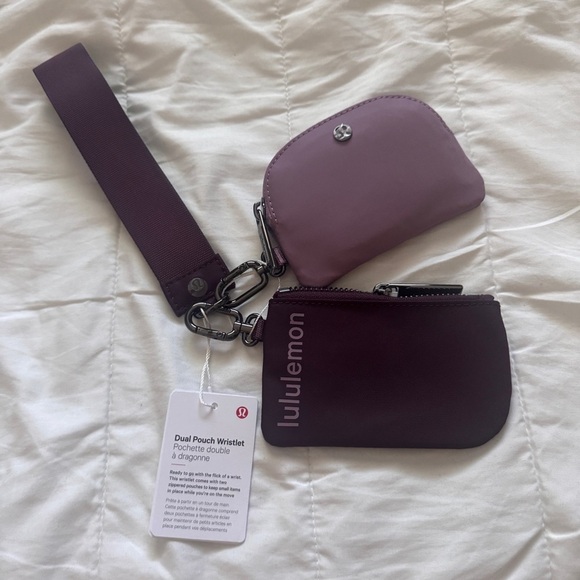 28🆕💜 Lululemon Dual Pouch Wristlet - Goodnight Plum/Lavender Lux - Picture 3 of 5